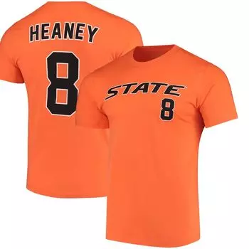 Мужская оригинальная ретро-брендовая футболка Andrew Heaney Orange Oklahoma State Cowboys с бейсбольным именем и номером