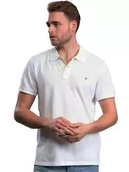 Мужская оригинальная рубашка поло Gant, белый