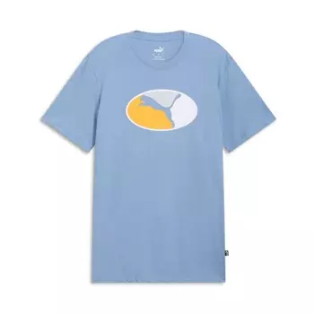 Мужская овальная футболка PUMA, цвет Zen Blue