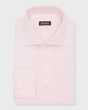 Мужская оксфордская классическая рубашка из хлопка ZEGNA, цвет Bright Pink Solid