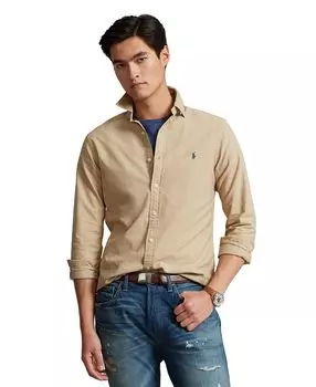 Мужская оксфордская рубашка, окрашенная в готовой одежде Polo Ralph Lauren