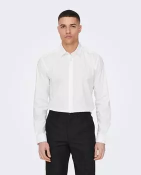 Мужская оксфордская рубашка приталенного кроя Only & Sons, белый