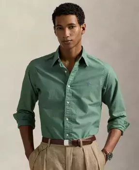 Мужская оксфордская рубашка с предварительной окраской ткани Polo Ralph Lauren, зеленый