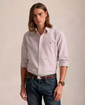 Мужская оксфордская рубашка стандартного кроя Polo Ralph Lauren, цвет Gris Perla