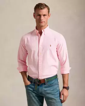 Мужская оксфордская рубашка стандартного кроя Polo Ralph Lauren, цвет Rosa Nude