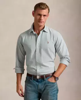 Мужская оксфордская рубашка стандартного кроя Polo Ralph Lauren, цвет Verde Anticuario
