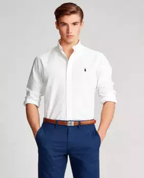 Мужская оксфордская рубашка стандартного кроя Polo Ralph Lauren, белый