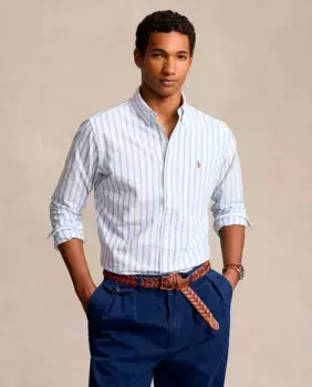 Мужская оксфордская рубашка стандартного кроя Polo Ralph Lauren, синий