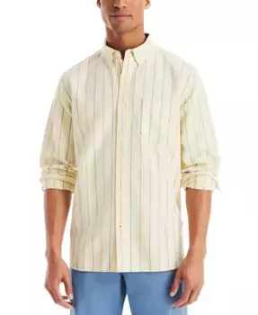 Мужская оксфордская рубашка в полоску Nautica, желтый