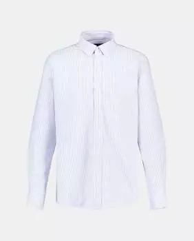 Мужская оксфордская рубашка в полоску с начесом Dustin, синий