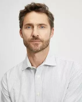 Мужская оксфордская спортивная рубашка стандартного кроя в полоску кандела Emidio Tucci, зеленый