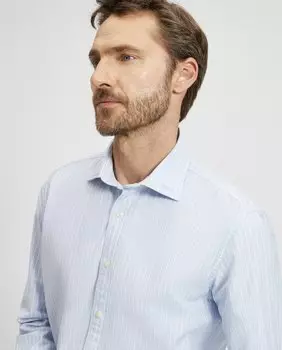 Мужская оксфордская спортивная рубашка стандартного кроя в полоску Emidio Tucci, синий