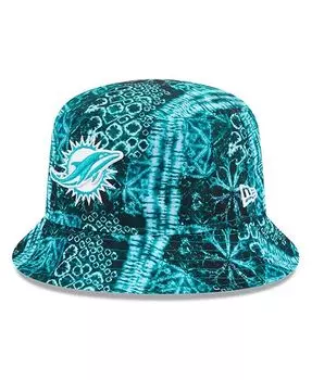 Мужская панама Aqua Miami Dolphins Shibori New Era, синий