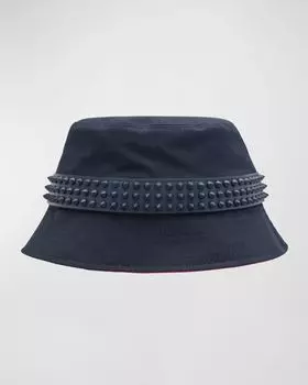 Мужская панама Bobino Spike Christian Louboutin, цвет Marine/Marine/Marine