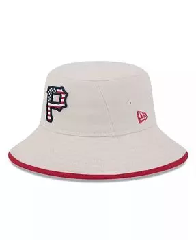 Мужская панама цвета хаки Pittsburgh Pirates 2024 Четвертое июля New Era, бежевый