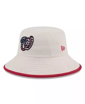 Мужская панама цвета хаки Washington Nationals 2024 Четвертого июля New Era, бежевый