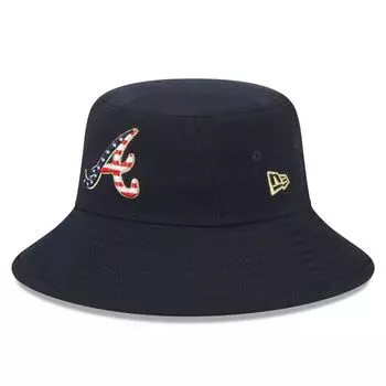 Мужская панама New Era Navy Atlanta Braves 2023 Четвертое июля