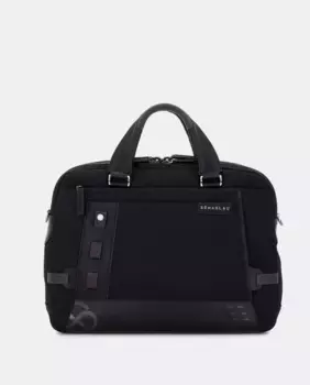 Мужская папка для документов из черной ткани с двумя отделениями Scharlau, черный