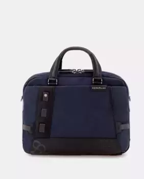 Мужская папка для документов из темно-синей ткани с двумя отделениями Scharlau, тёмно-синий