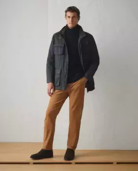 Мужская парка из вощеного хлопка Lloyd's, темно-синий