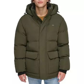 Мужская парка-пуховик Levi's Heavyweight с капюшоном, цвет Olive