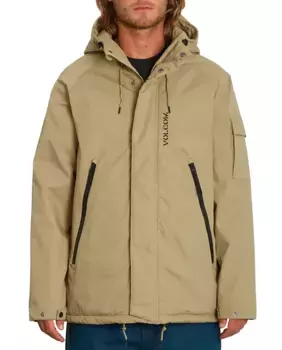 Мужская парка с капюшоном и широким кроем Volcom, цвет Kaki
