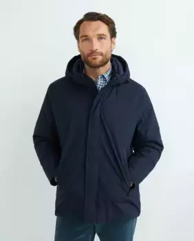 Мужская парка с капюшоном и водоотталкивающей пропиткой больших размеров Dustin, темно-синий