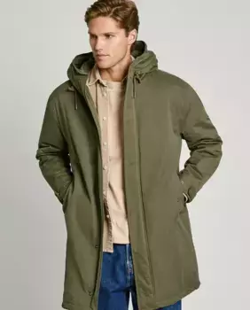 Мужская парка с регулируемым капюшоном и потайной планкой Pepe Jeans, темно-зеленый