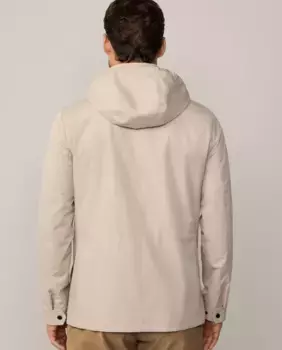 Мужская парка с регулируемым капюшоном и потайной планкой Hackett, бежевый