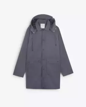 Мужская парка с застежкой на кнопки и съемным капюшоном Scalpers, тёмно-синий