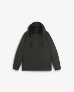 Мужская парка со съемным капюшоном и застежкой на пуговицы Scalpers, цвет Kaki