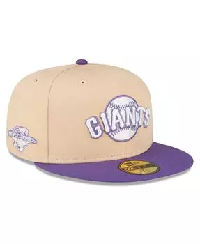 Мужская персиково-фиолетовая бейсболка San Francisco Giants 2002 World Series с боковой нашивкой 59FIFTY. New Era