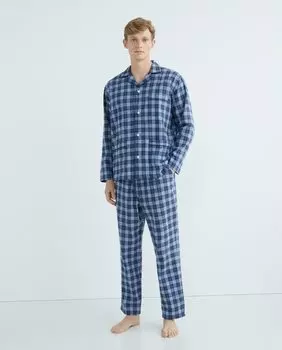 Мужская пижама из ткани с теплым оттенком Dustin, синий