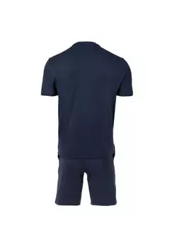 Мужская пижама, короткая - ENDURANCE, пижама комфортной посадки, хлопок стрейч EMPORIO ARMANI, цвет Marine