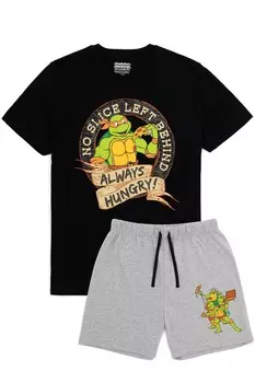 Мужская пижама ниндзя с черепаховым принтом Vanilla Underground, черный