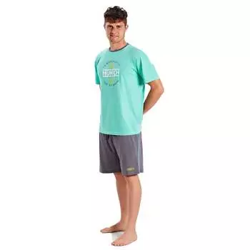 Мужская пижама с короткими рукавами и круглым вырезом mueh0451 Munich, мультиколор