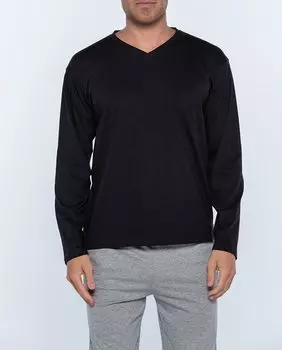 Мужская пижама с короткими рукавами из 100% чесаного хлопка Punto Blanco, черный