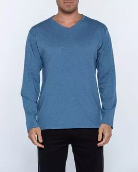 Мужская пижама с короткими рукавами из 100% чесаного хлопка Punto Blanco, синий