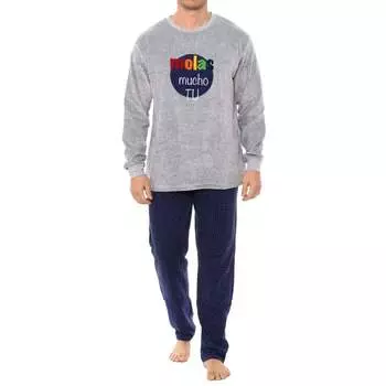 Мужская пижама с круглым вырезом Molas Mucho 97274 из хлопка Marie Claire, серый