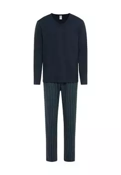 Мужская пижама с v-образным вырезом и эластичной резинкой на талии CALIDA, цвет Danube Blue