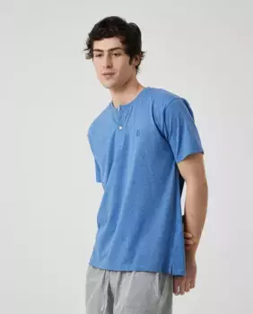 Мужская пижамная футболка с коротким рукавом Kiff-Kiff, индиго