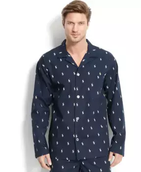 Мужская пижамная рубашка All Over Polo Player Polo Ralph Lauren, мультиколор