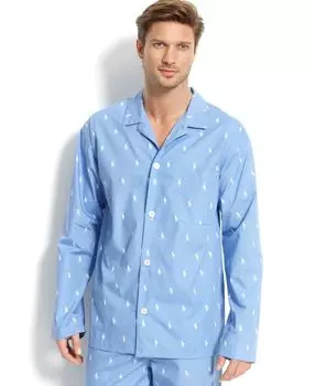 Мужская пижамная рубашка для игроков в поло по всей поверхности Polo Ralph Lauren