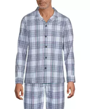 Мужская пижамная рубашка Essential Lands' End, синий