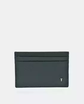 Мужская плоская визитница YANKO из черной/синей кожи, зеленый