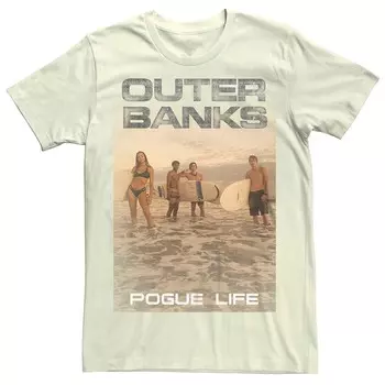 Мужская пляжная футболка с рисунком Outer Banks "Pogue Life" Licensed Character, цвет Natural