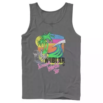 Мужская пляжная майка с рисунком Jurassic World Isla Nublar Raptor Licensed Character