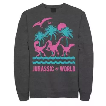 Мужская пляжная толстовка в стиле ретро с изображением динозавров Jurassic World Two Licensed Character
