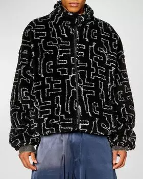 Мужская плюшевая куртка Тедди S-Luck Diesel, цвет Black Black Black