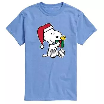 Мужская подарочная футболка Peanuts Snoopy Woodstock Licensed Character